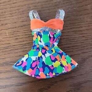Vintage 1990's Mattel Barbie Sparkle Beach Fashions Dress Floral‎